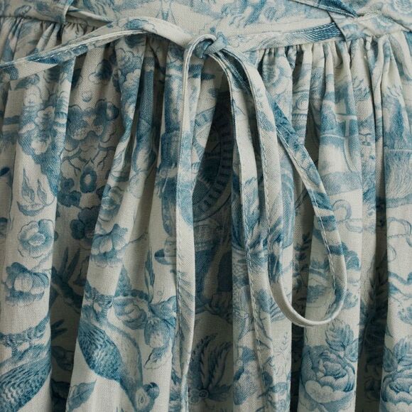 Selkie x Anthropologie The Renaissance Gown In Blue Toile Print - Picture 3 of 14